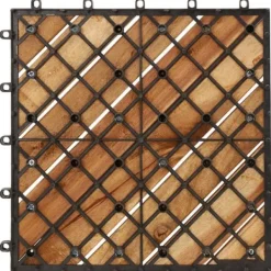 Hot Terrassefliser 20 stk. 30x30 cm massivt akacietræ brun - Terrasseflise - Terrassefliser - Home & Living Havedekorationer