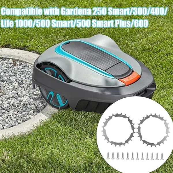 Terrænhjul til Gardena 250 Smart/300/400/Life 1000/500 Smart Plus/600 Havemaskiner