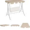 Outlet The Living Store baldakin til havegynge 188/168x145/110 cm beige - Festtelte & havepavilloner – tage Telte & Lysthuse