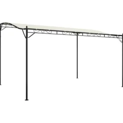 Buer, Spalier, Lysthuse Uden Tag^The Living Store baldakin 4x3 m 180 g/m² stof og stål cremefarvet - Festtelte & havepavilloner