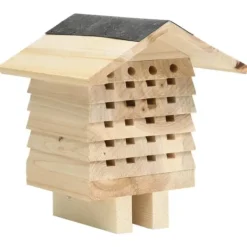 Til Fugle & Småvildt^The Living Store bihotel 22x20x20 cm massivt fyrretræ - Huse & bure til små dyr