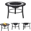 Discount The Living Store bålfad mosaik 68 cm keramik sort og hvid - Ildsteder Pejse