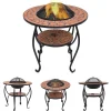 Clearance The Living Store bålfad mosaik 68 cm keramik terracottafarvet - Ildsteder Pejse