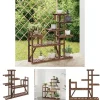 Plantestativer^The Living Store blomsterstativ 110x25x111 cm massivt fyrretræ - Planteborde