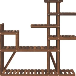 Plantestativer^The Living Store blomsterstativ 110x25x111 cm massivt fyrretræ - Planteborde