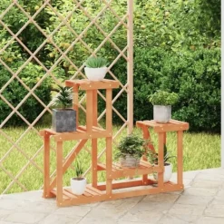 Plantestativer^The Living Store blomsterstativ 90x25x73,5 cm massivt fyrretræ - Planteborde