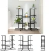 Plantestativer^The Living Store blomsterstativ med hjul 94,5x24,5x91,5 cm jern sort - Planteborde