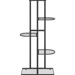 Plantestativer^The Living Store blomsterstativ i 5 niveauer 43x22x98 cm metal sort - Planteborde