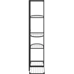 Plantestativer^The Living Store blomsterstativ i 5 niveauer 43x22x98 cm metal sort - Planteborde