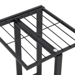 Plantestativer^The Living Store blomsterstativ i 5 niveauer 43x22x98 cm metal sort - Planteborde