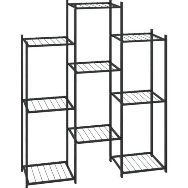 New The Living Store blomsterstativ 85x25x100 cm jern sort - Planteborde Plantestativer