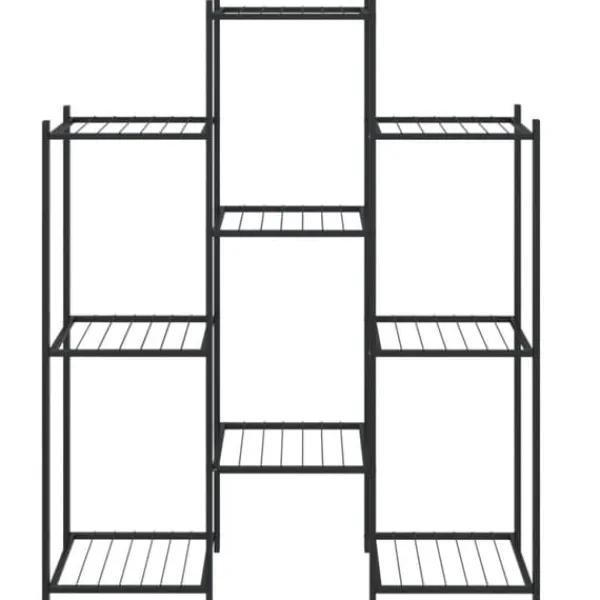 New The Living Store blomsterstativ 85x25x100 cm jern sort - Planteborde Plantestativer