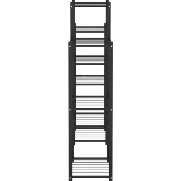 New The Living Store blomsterstativ 85x25x100 cm jern sort - Planteborde Plantestativer
