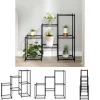 Plantestativer^The Living Store blomsterstativ 83x25x80 cm jern sort - Planteborde