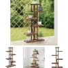 Best The Living Store blomsterstativ 175x25x140,5 cm massivt fyrretræ - Planteborde Krukker & Plantebeholdere