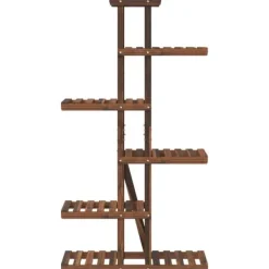 Best The Living Store blomsterstativ 175x25x140,5 cm massivt fyrretræ - Planteborde Krukker & Plantebeholdere