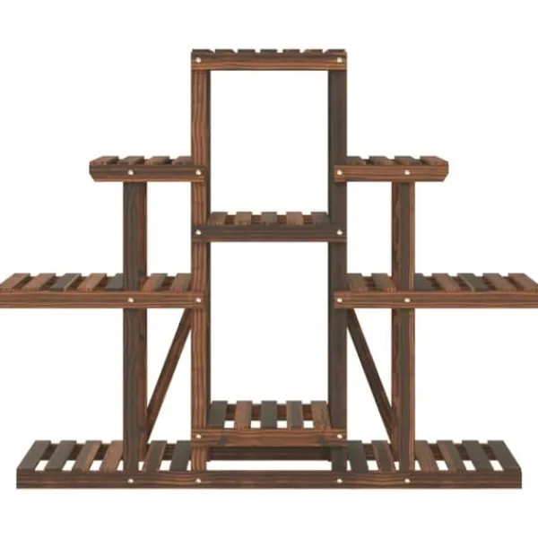 Plantestativer^The Living Store blomsterstativ 110x25x98 cm massivt fyrretræ - Planteborde
