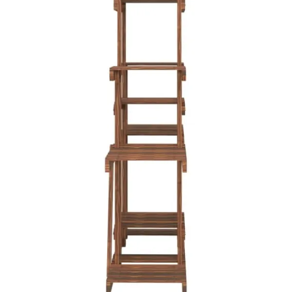 Plantestativer^The Living Store blomsterstativ 110x25x98 cm massivt fyrretræ - Planteborde