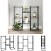 Plantestativer^The Living Store blomsterstativ 83x25x80 cm jern sort - Planteborde
