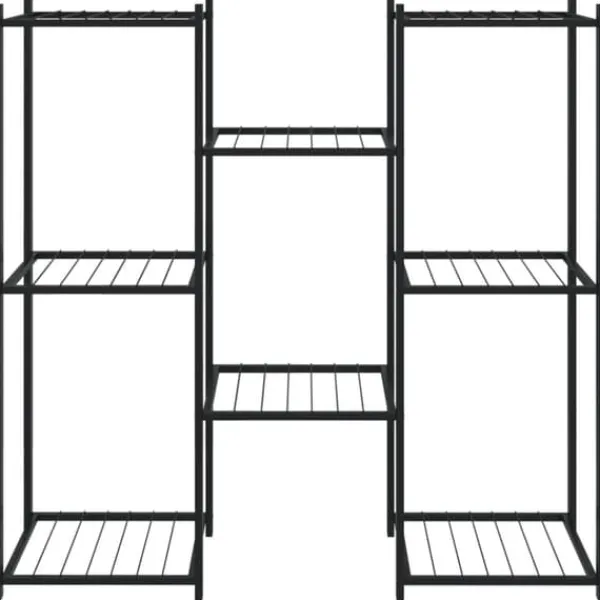 Plantestativer^The Living Store blomsterstativ 83x25x80 cm jern sort - Planteborde
