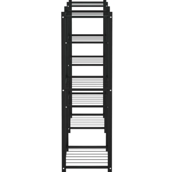 Plantestativer^The Living Store blomsterstativ 83x25x80 cm jern sort - Planteborde