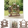 Plantestativer^The Living Store blomsterstativ 110x25x105 cm massivt fyrretræ - Planteborde