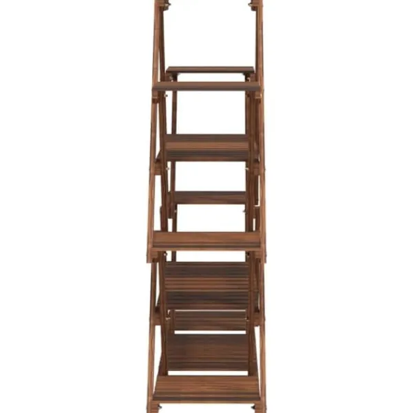 Plantestativer^The Living Store blomsterstativ 110x25x105 cm massivt fyrretræ - Planteborde