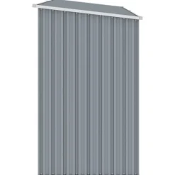 Skure, Garager & Carports^The Living Store brændeskur 245x98x159 cm galvaniseret stål grå - Skure & Redskabsskure