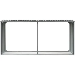Tilbehør Til Brændeovne & Pejse^The Living Store brændeskur til haven galvaniseret stål 330 x 92 x 153 cm grå - Brændekurve – tilbehør