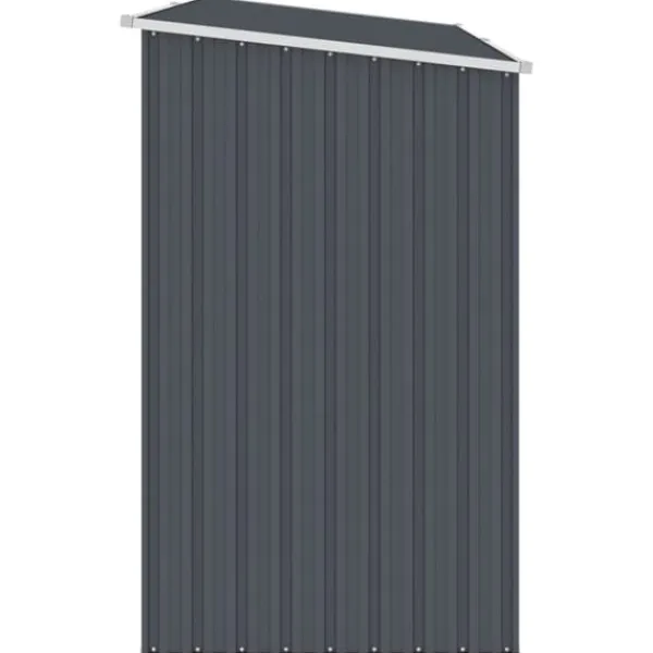 Hot The Living Store brændeskur 245x98x159 cm galvaniseret stål antracitgrå - Skure & Redskabsskure Skure, Garager & Carports