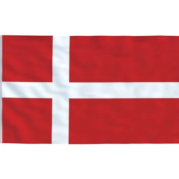 Outlet The Living Store Danmark flag og flagstang 5,55 m aluminium - Flag & vimpler Flag & Vindposer