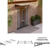 Hot The Living Store dørbaldakin 199x90 cm polycarbonat sort og transparent - Markiser Telte & Lysthuse