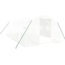 Sale The Living Store drivhus med stålstel 18 m² 6x3x2 m hvid - Drivhuse Drivhus