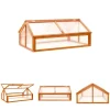 Online The Living Store drivhus 114x80x50 cm fyrretræ brun - Drivhuse Drivhus