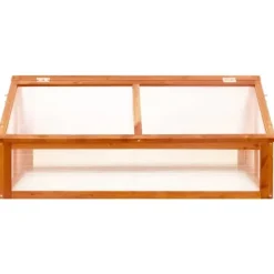Online The Living Store drivhus 114x80x50 cm fyrretræ brun - Drivhuse Drivhus