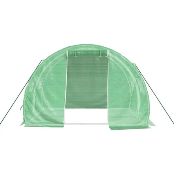 Drivhus^The Living Store drivhus med stålstel 6 m² 3x2x2 m grøn - Drivhuse