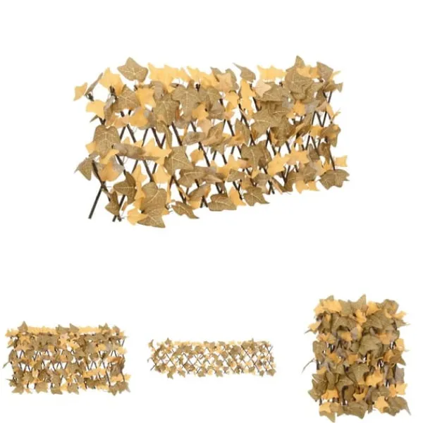 Sale The Living Store espalier med kunstige ahornblade 180x30 cm udvidelig orange - Havehegn Buer, Spalier, Lysthuse Uden Tag