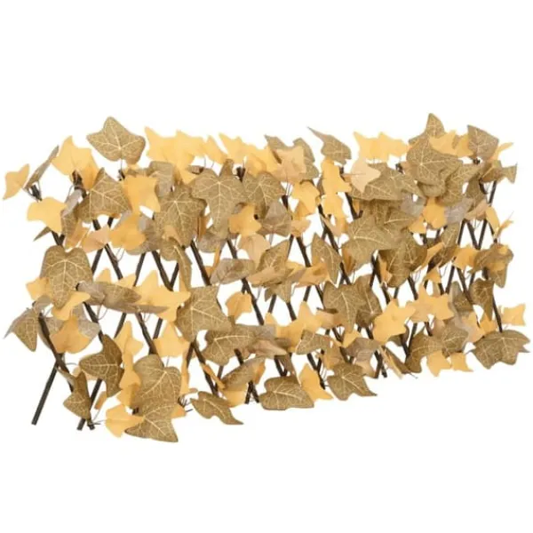 Sale The Living Store espalier med kunstige ahornblade 180x30 cm udvidelig orange - Havehegn Buer, Spalier, Lysthuse Uden Tag