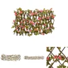 Buer, Spalier, Lysthuse Uden Tag^The Living Store espalier med kunstig vedbend 180x20 cm udvidelig mørk pink - Havehegn