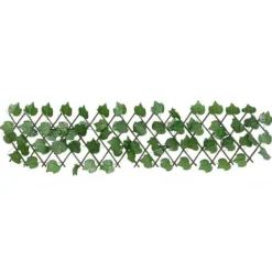 Buer, Spalier, Lysthuse Uden Tag^The Living Store espalier 5 stk. med kunstige vinblade 180x20 cm udvidelig grøn - Havehegn