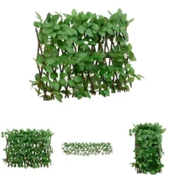 Best The Living Store espalier med kunstig vedbend 180x30 cm udvidelig grøn - Havehegn Buer, Spalier, Lysthuse Uden Tag