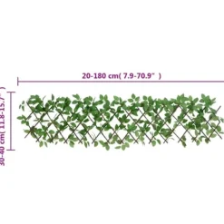 Best The Living Store espalier med kunstig vedbend 180x30 cm udvidelig grøn - Havehegn Buer, Spalier, Lysthuse Uden Tag