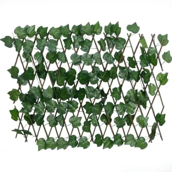 Online The Living Store espalier 5 stk. med kunstige vinblade 190x60 cm udvidelig grøn - Havehegn Buer, Spalier, Lysthuse Uden Tag