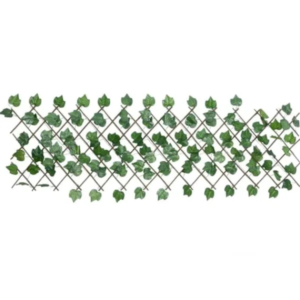 Online The Living Store espalier 5 stk. med kunstige vinblade 190x60 cm udvidelig grøn - Havehegn Buer, Spalier, Lysthuse Uden Tag
