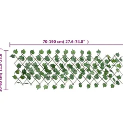 Buer, Spalier, Lysthuse Uden Tag^The Living Store espalier med kunstige vinblade 190x60 cm udvidelig grøn - Havehegn