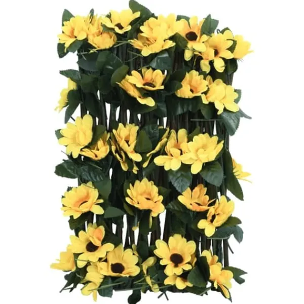 Sale The Living Store espalierer med kunstig vedbend 5 stk. 180x20 cm udvidelig gul - Havehegn Buer, Spalier, Lysthuse Uden Tag