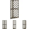 Buer, Spalier, Lysthuse Uden Tag^The Living Store espalier til hjørne 50x50x145 cm massivt grantræ grå - Havebuer, espalierer & pergolaer