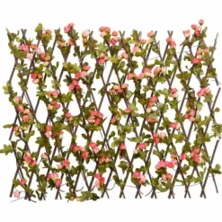 Buer, Spalier, Lysthuse Uden Tag^The Living Store espalierer med kunstig vedbend 5 stk. 180x60 cm udvidelig pink - Havehegn