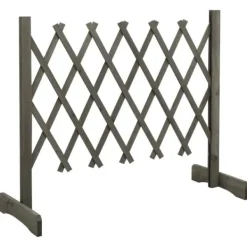 Buer, Spalier, Lysthuse Uden Tag^The Living Store espalier til haven 120x60 cm massivt fyrretræ grå - Havehegn