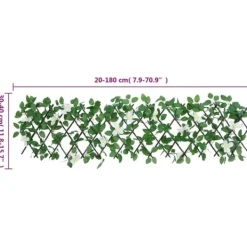 Buer, Spalier, Lysthuse Uden Tag^The Living Store espalier med kunstig vedbend 180x30 cm udvidelig grøn - Havehegn